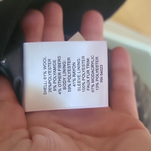 Banana Republic Faux Fur Trim Bow Coat, Size Small - Picture 8 of 8